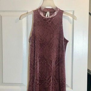 Mudd Mauve Velvet Swing Dress Size XS